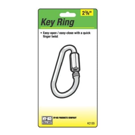 Hy-Ko Prod Oval STL Key Ring KC120